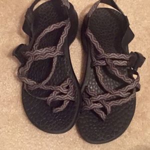 Gray striped Chaco sandals!!!